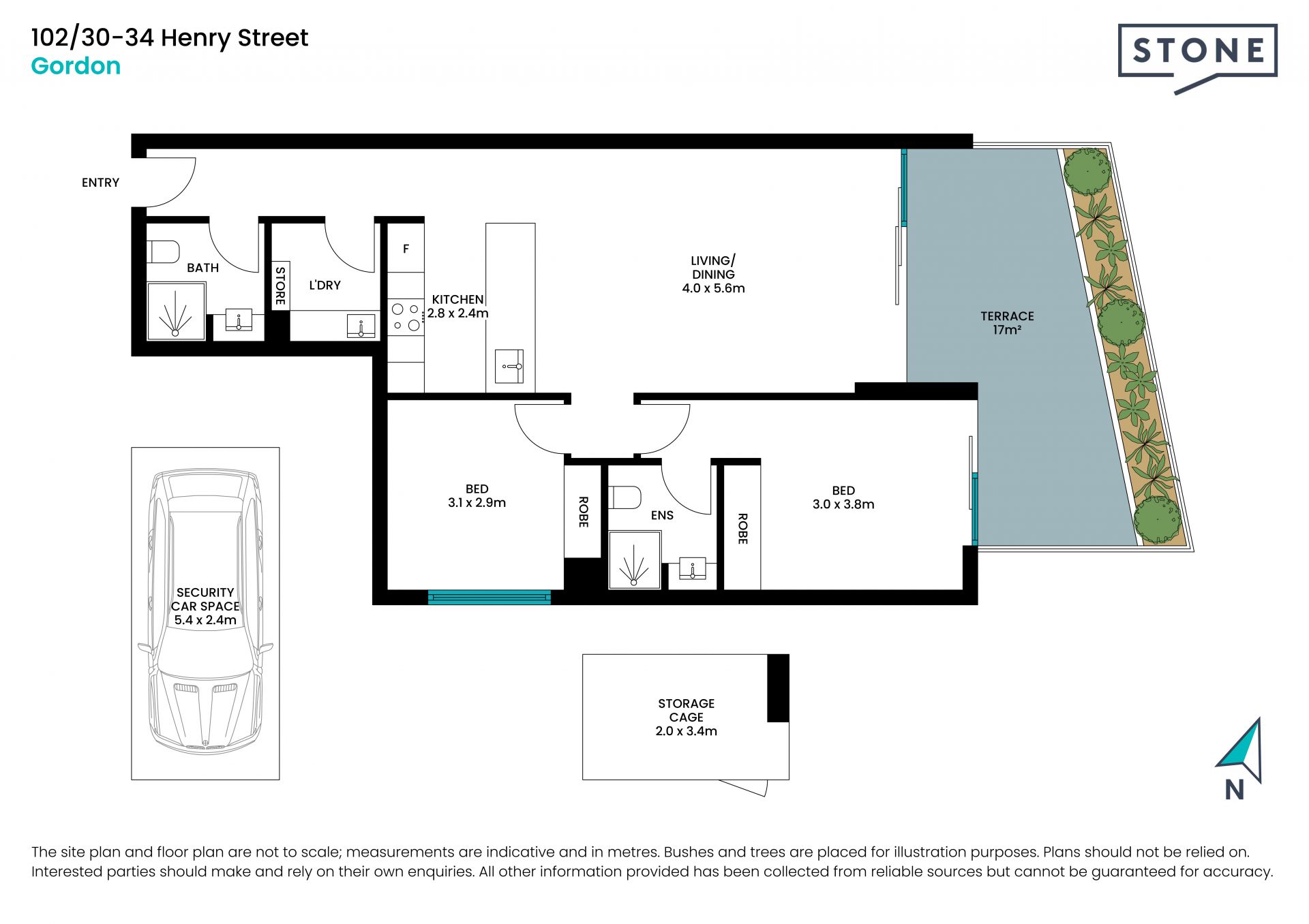 Northeast facing designer living in village heart