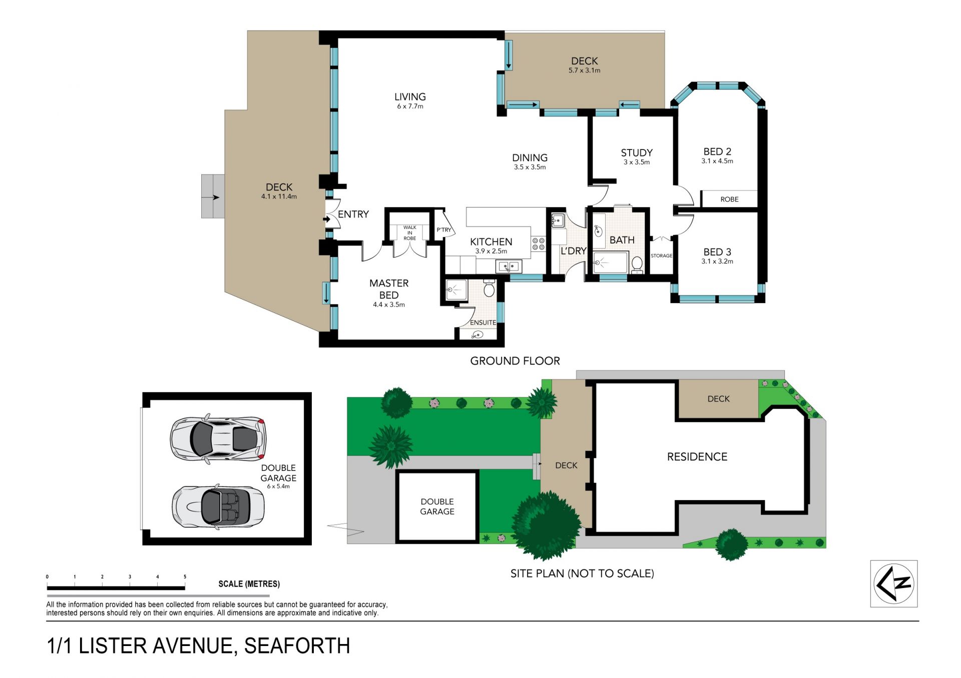 Stylish freestanding retreat on level easycare lawns