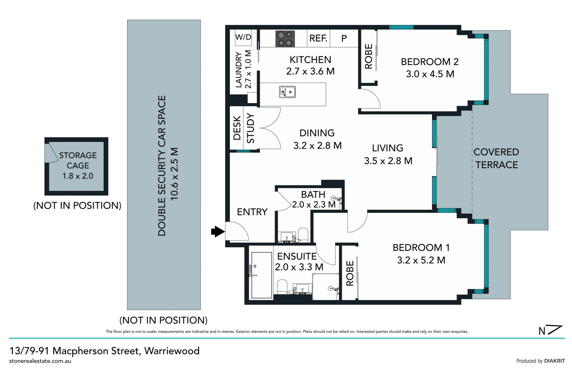 Privacy and Northerly aspect with easy street access