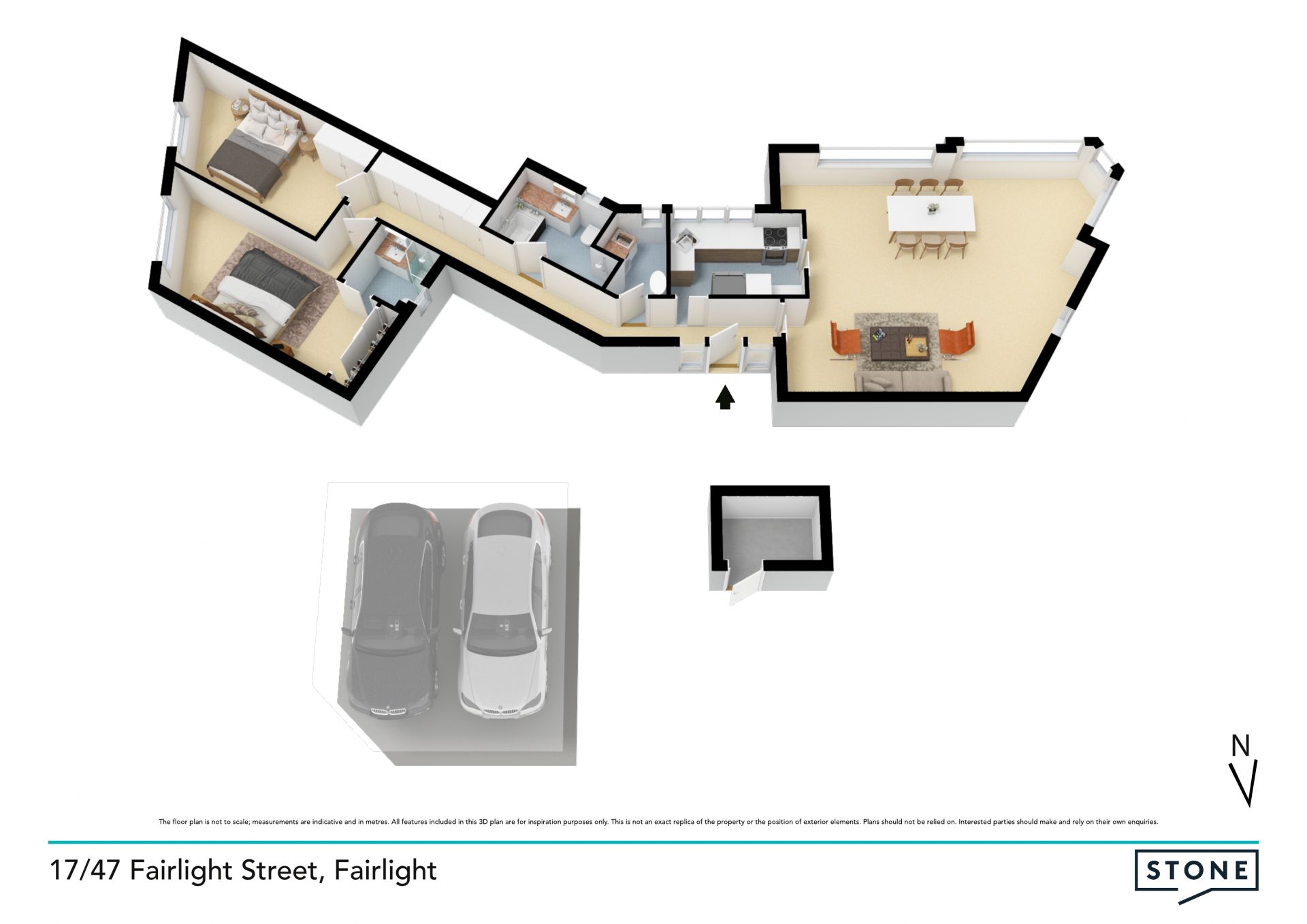 Spacious lifestyle apartment with harbour views