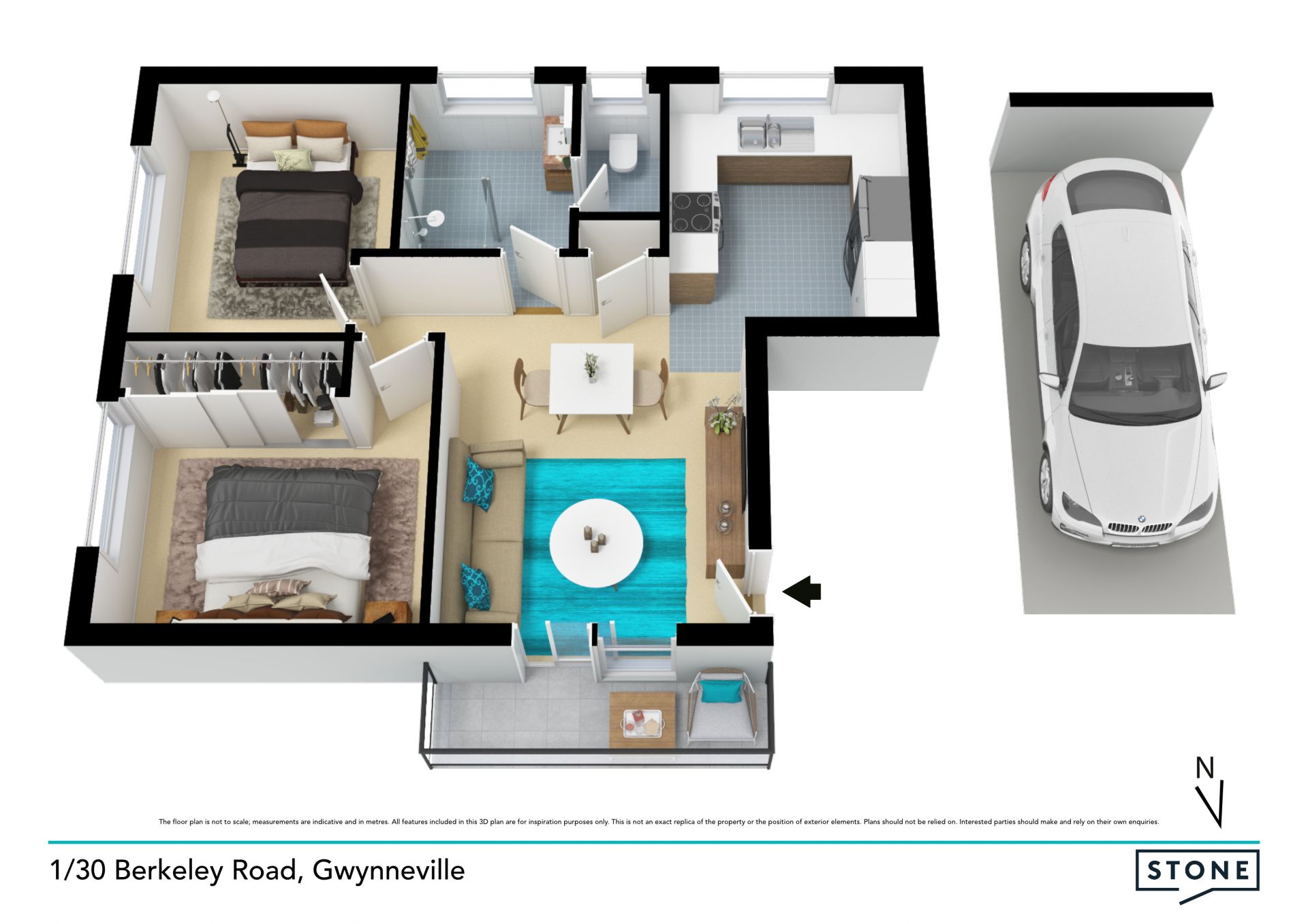 Comfortable full brick apartment for modern living