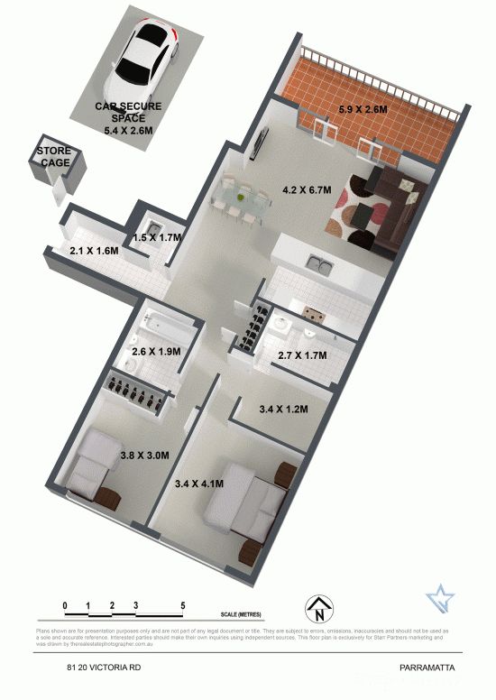 Two Bedroom Spacious Apartment in Parramatta CBD