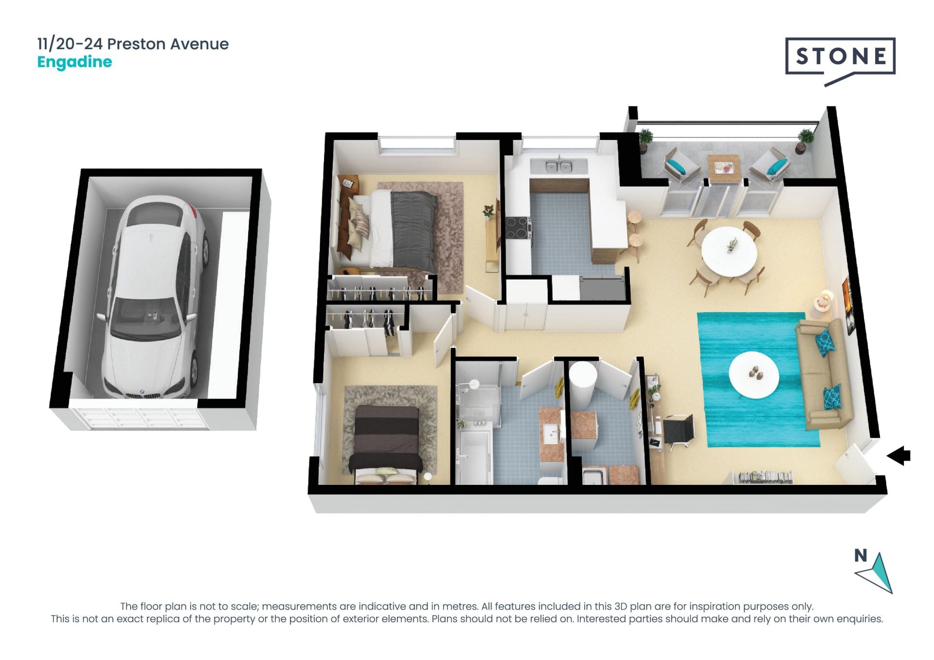 Parkview apartment in a highly central location