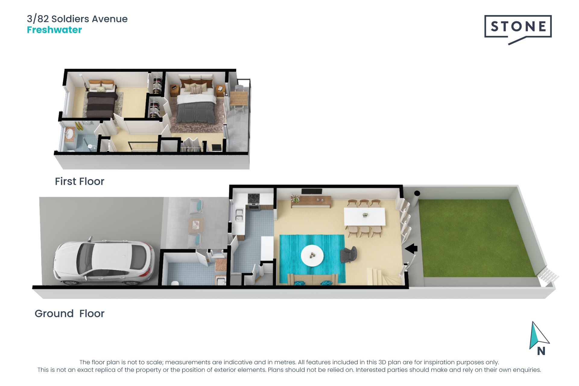 Fabulous townhome with covered terrace and lawn