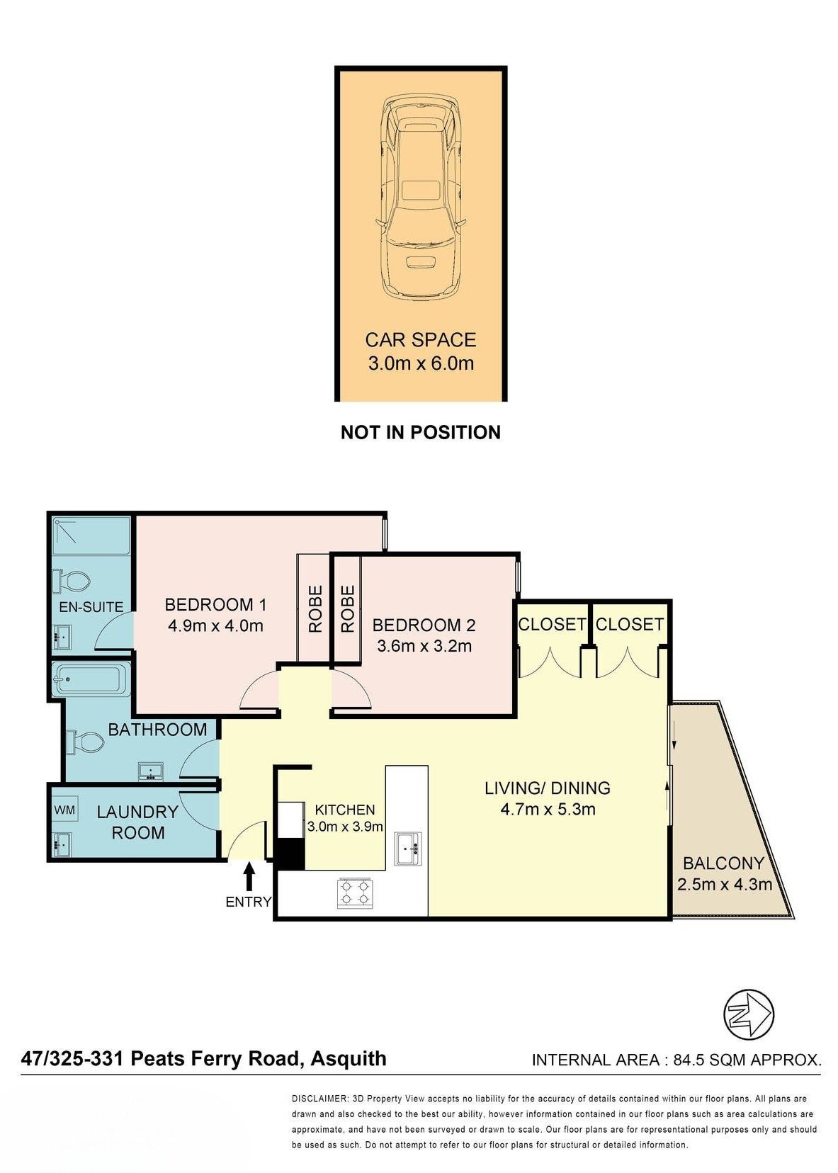 Modern two-bedroom apartment - floorboards throughout!