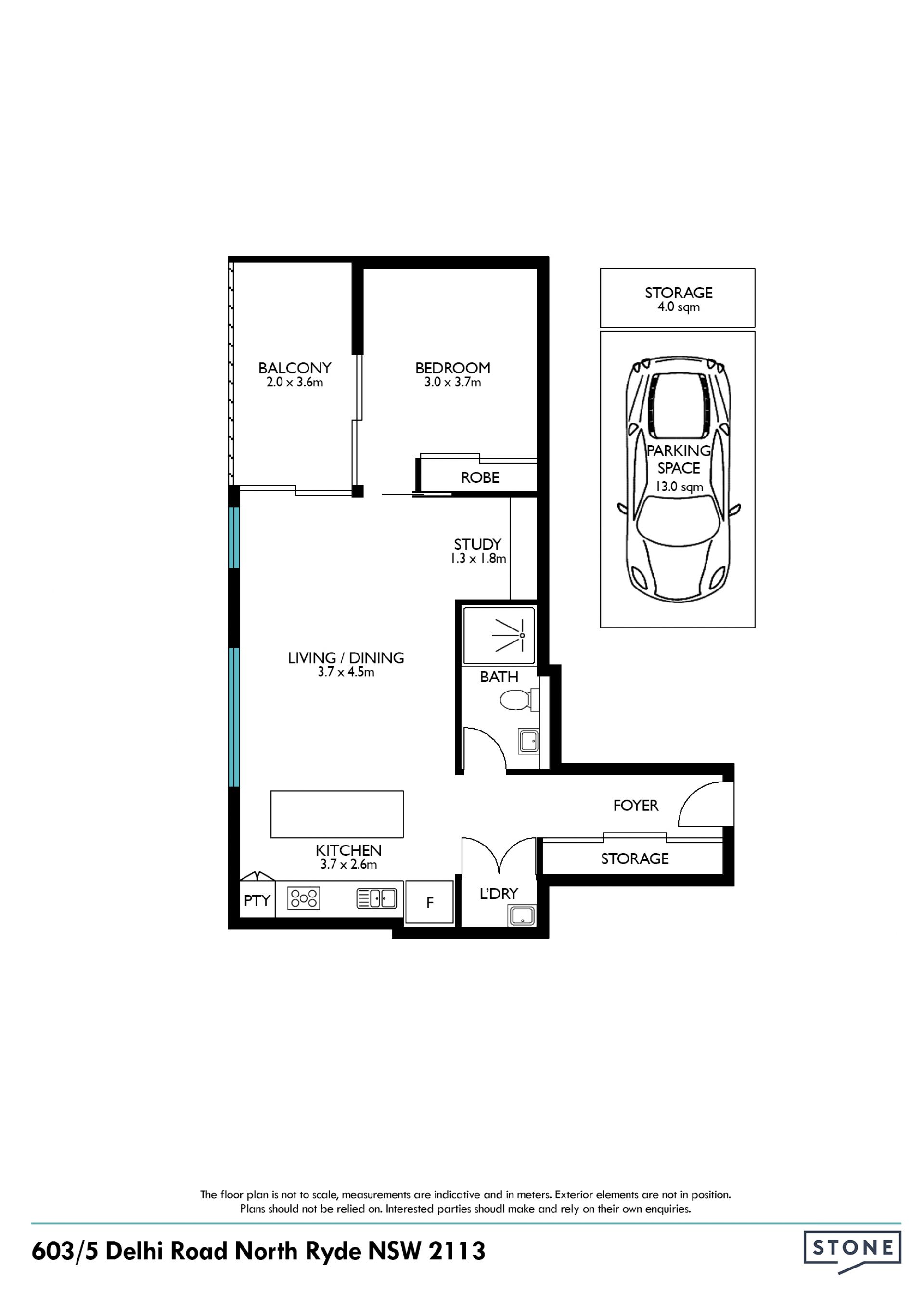 Open Plan One Bedroom Plus Study In Prestigious Centrale Complex