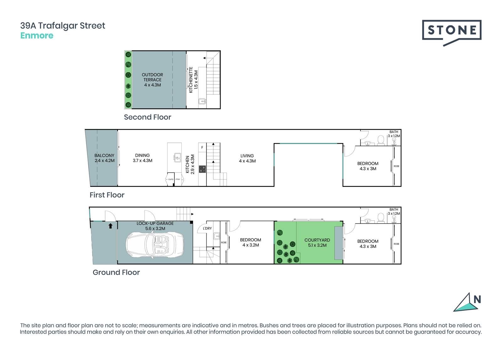 Modern terrace in walk-to-everywhere setting