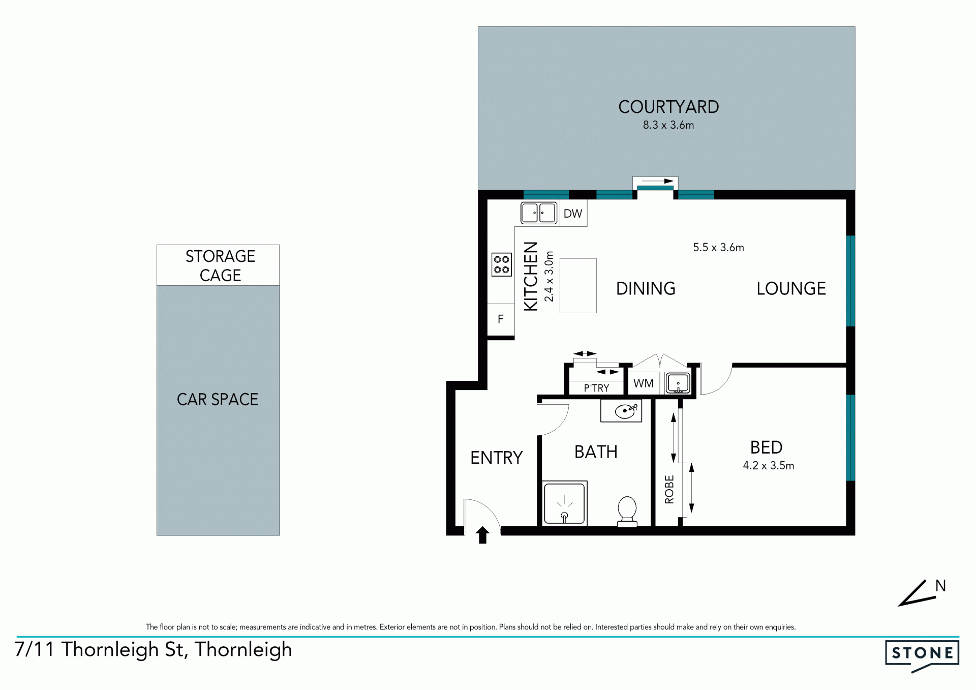 Impeccably stylish oversized apartment boasting 107sqm, moments from transport and shops