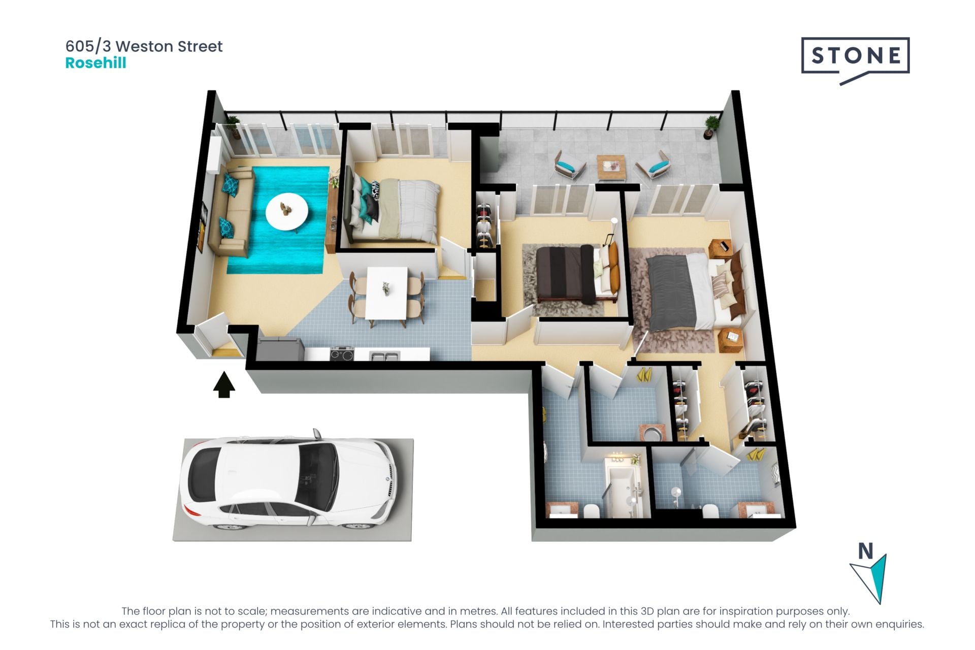 Modern Three-bedroom Apartment