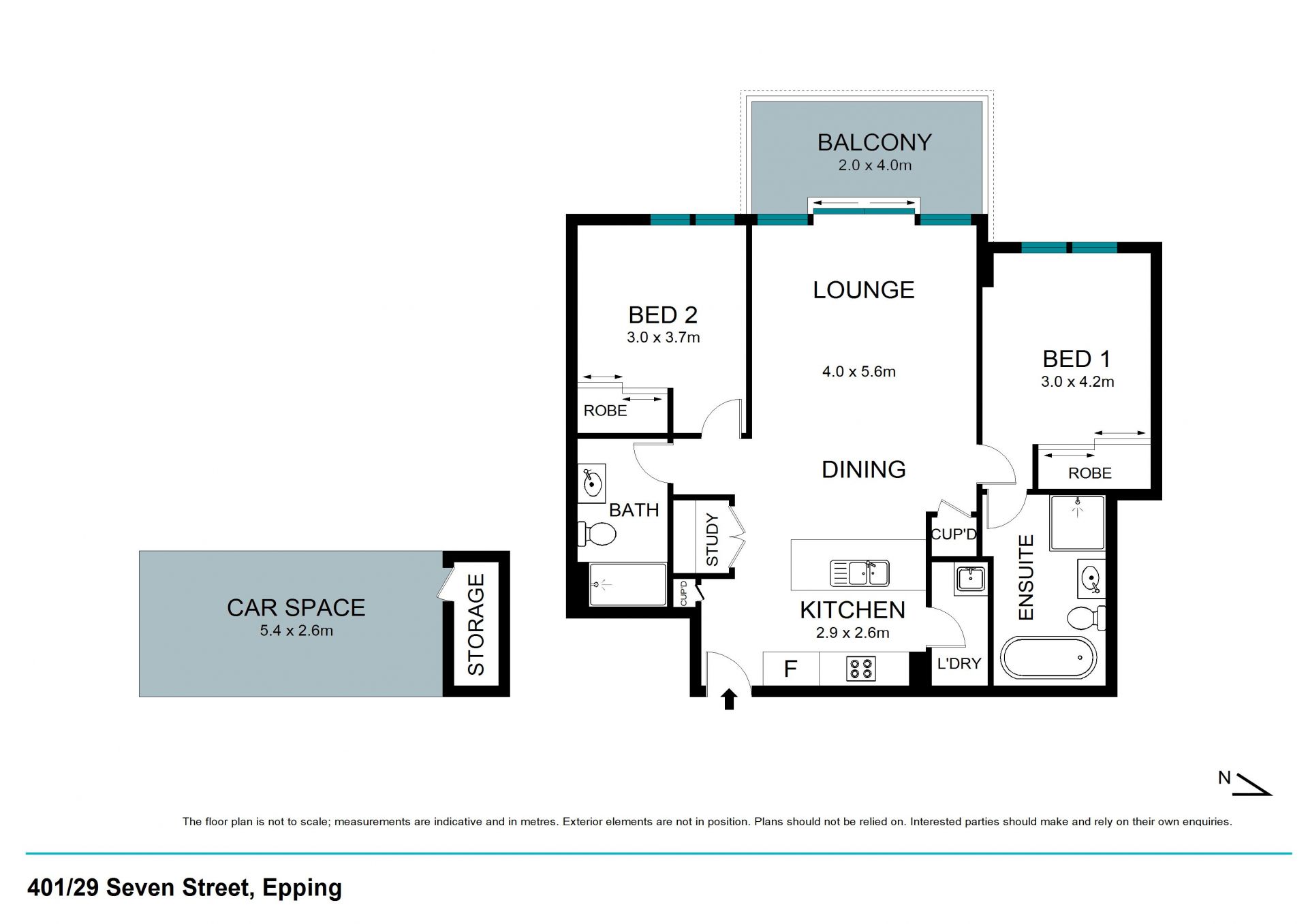 Light filled open plan apartment with district views