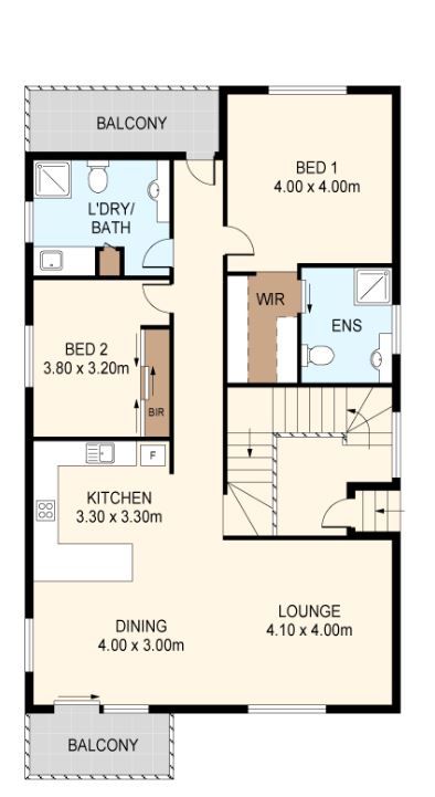 Sleek contemporary 2 bedroom home