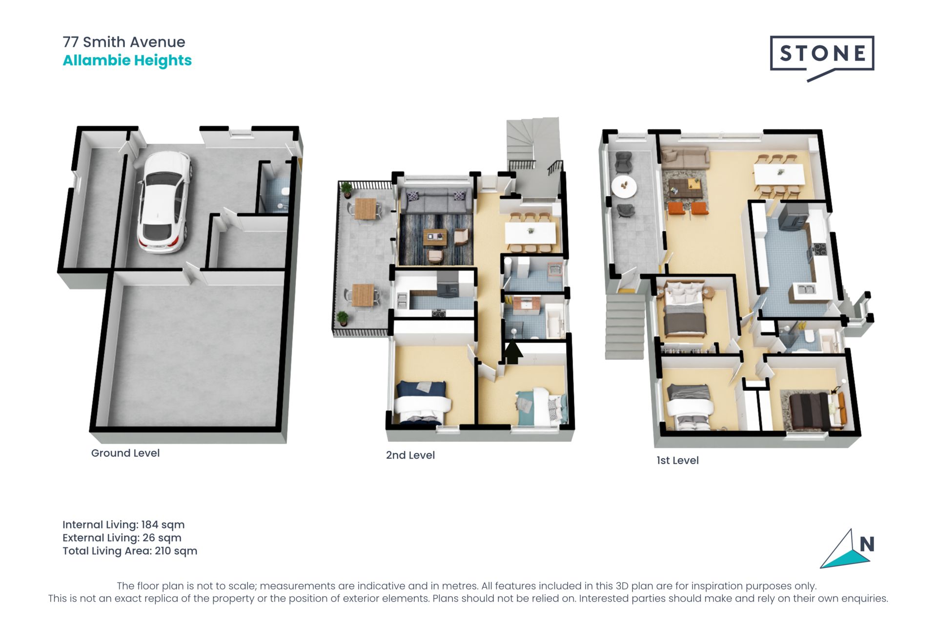 Exceptional upper level Duplex in prime beaches location