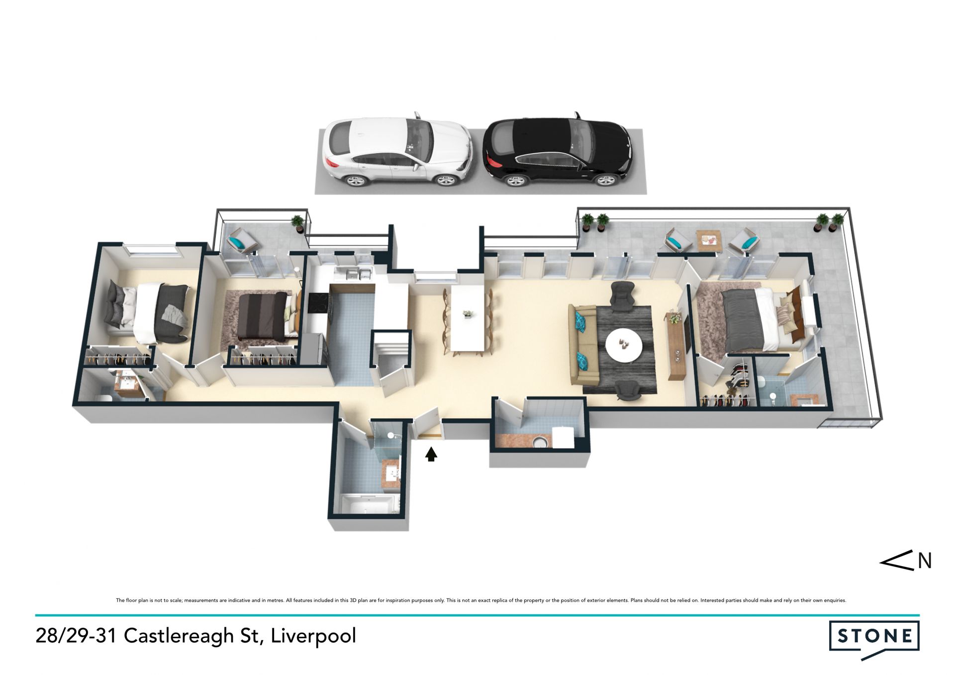 Stunning top floor apartment