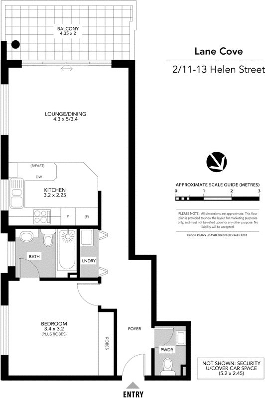Ultra modern one bedroom unit located in a landmark contemporary security building.