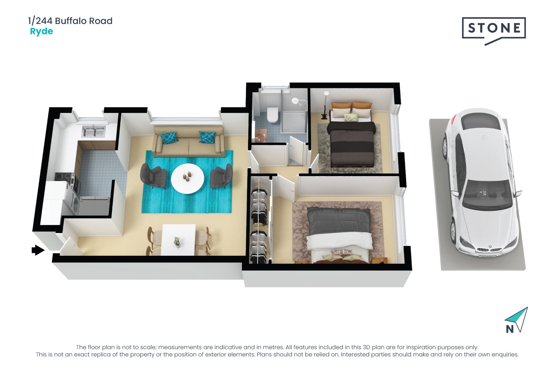 Well-maintained apartment in ideal location