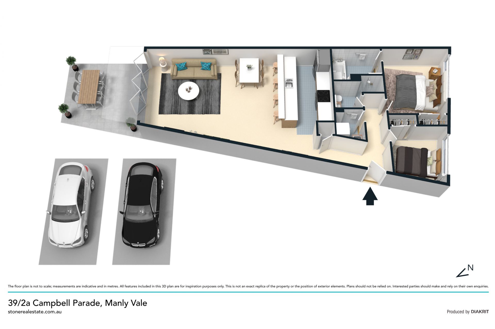 Luxe north facing apartment in exclusive 'Augusta'