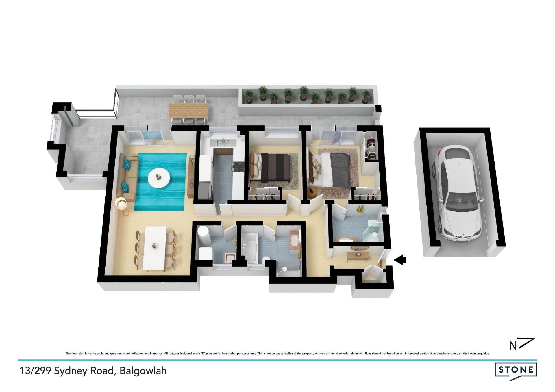Peaceful apartment with excellent outdoor living