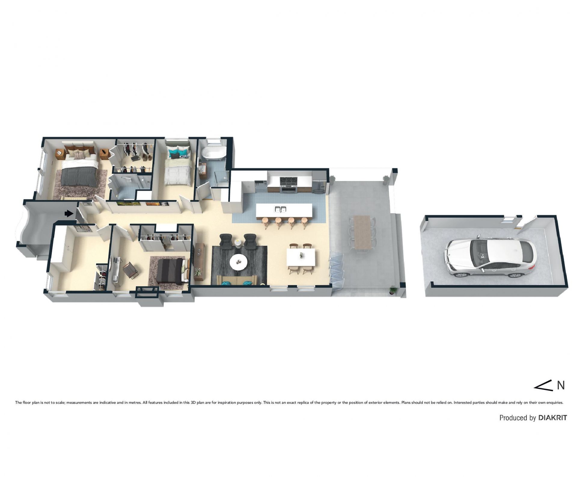 Designer style in a transformed freestanding home