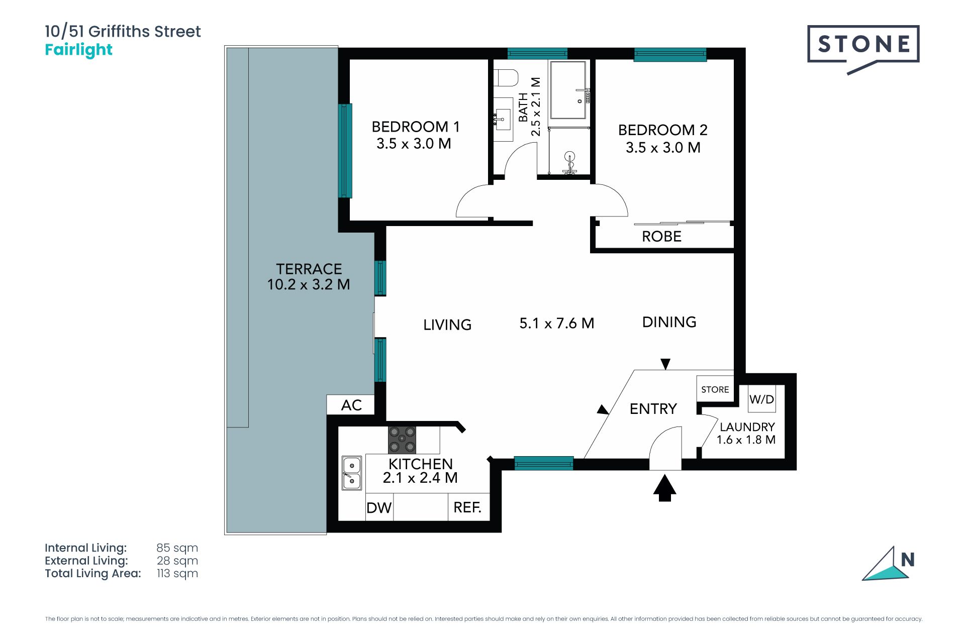 Impressive security apartment with north-facing terrace