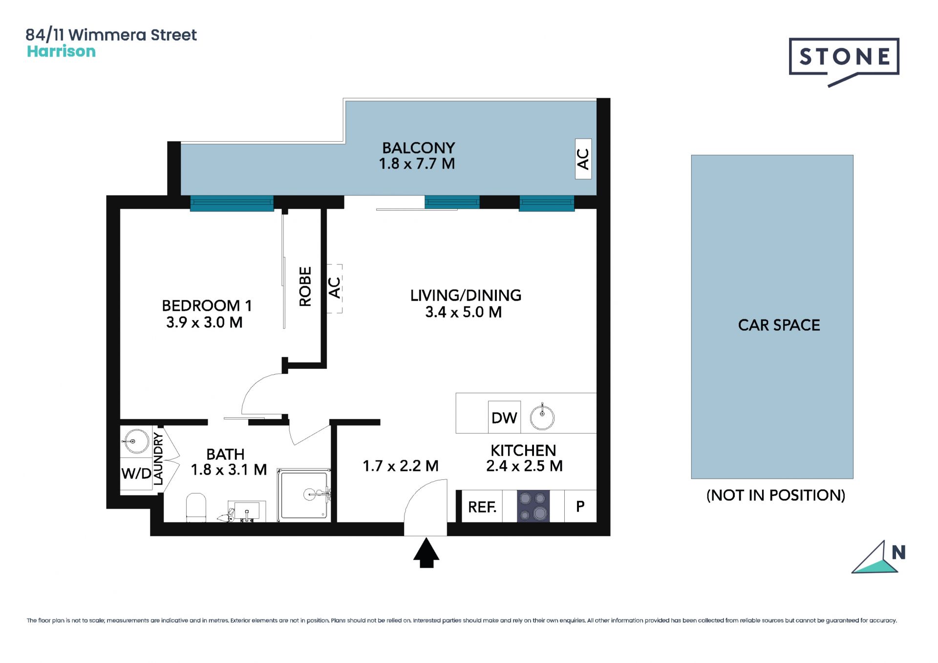 Stunning one bedroom top-floor apartment