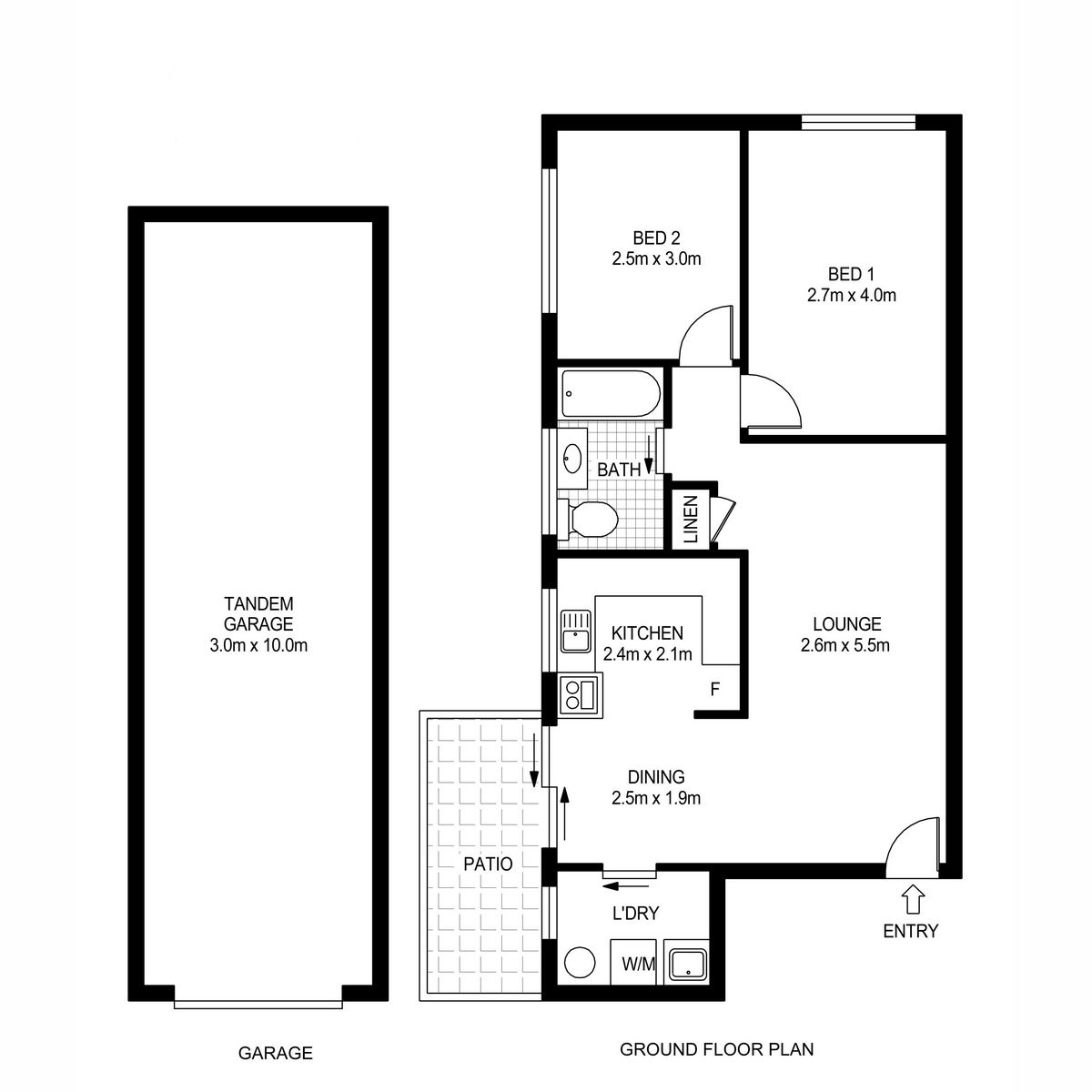 Top Floor Apartment with Double Garage