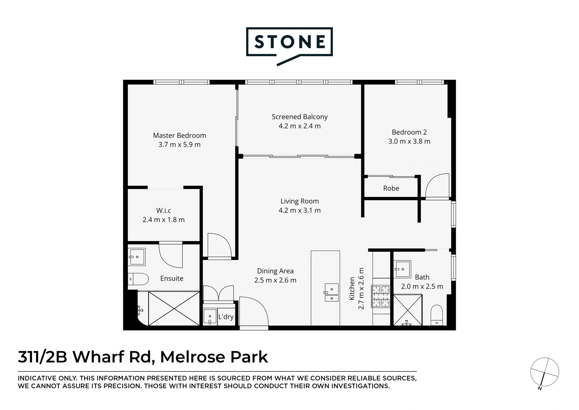 Luxury Two Bedrooms Plus Study | Melrose Park For Rent