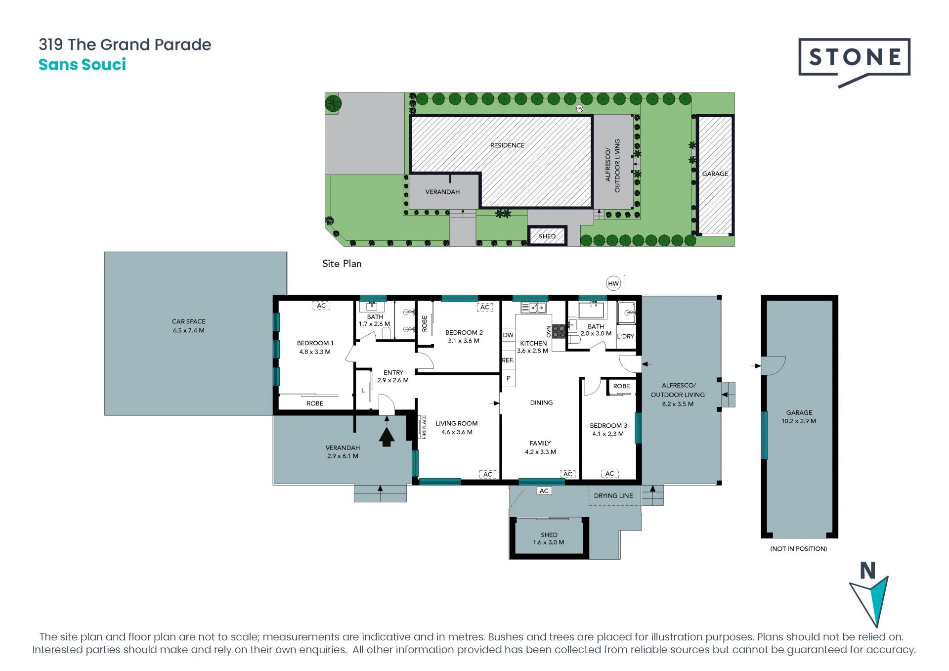 Spacious single level on a corner block directly opposite the beach