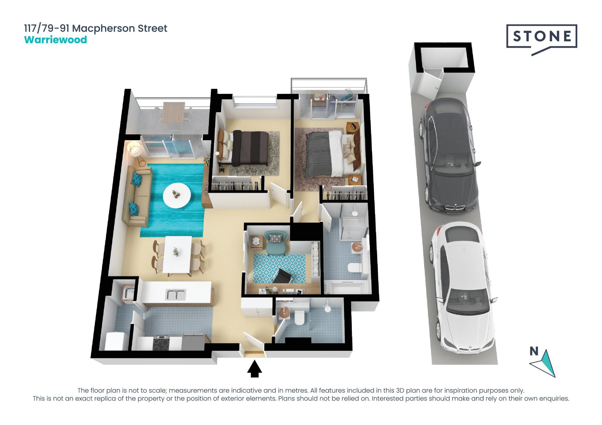 Modern and spacious apartment with separate home office