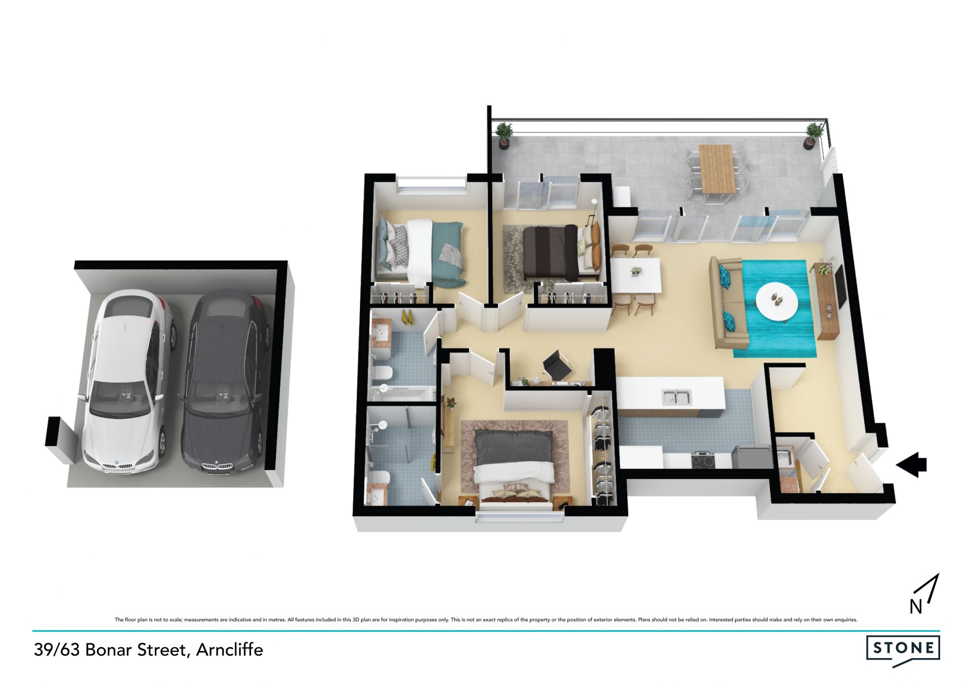 House-sized apartment bathed in light