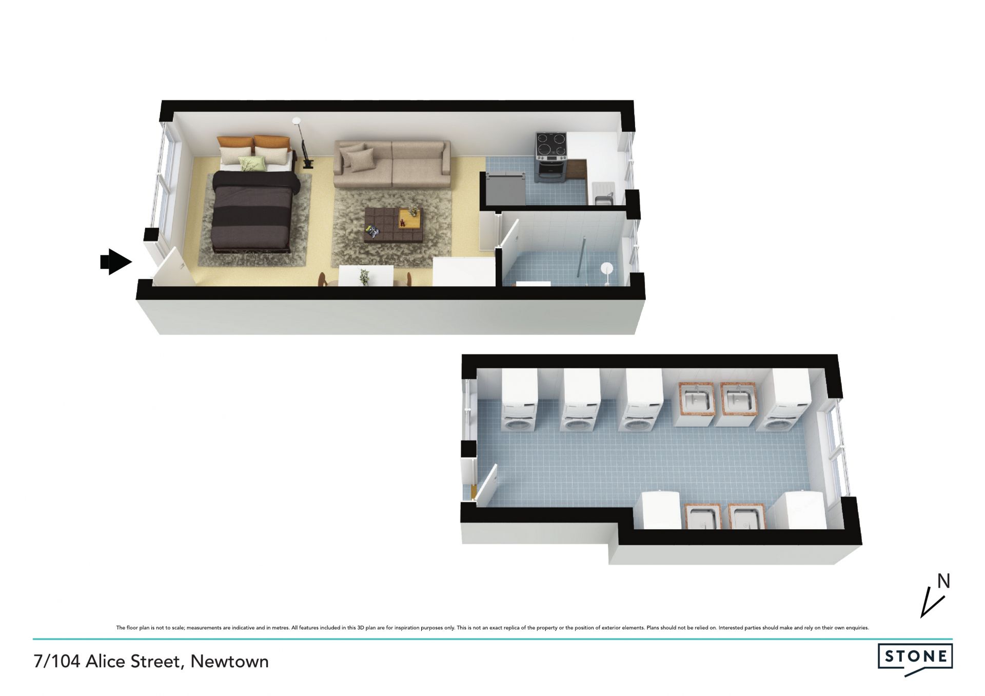 Bright and chic studio apartment in the heart of Newtown