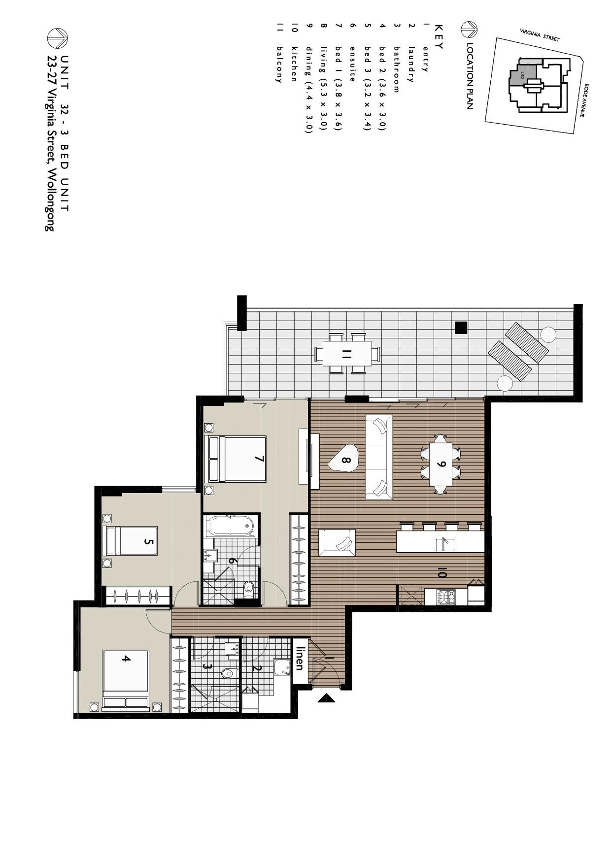 Modern three bedroom unit with breathtaking views