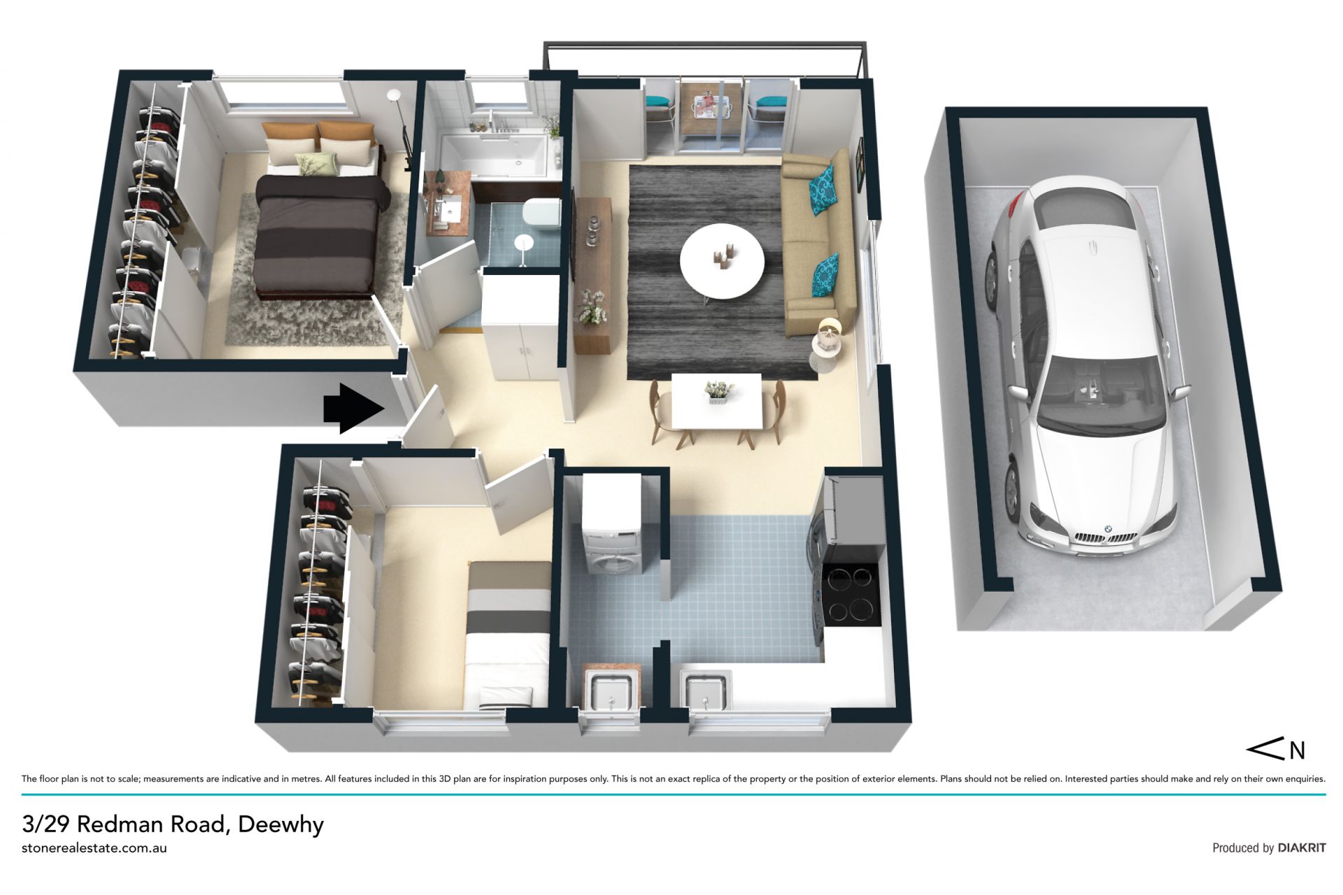 Contemporary living in a private setting