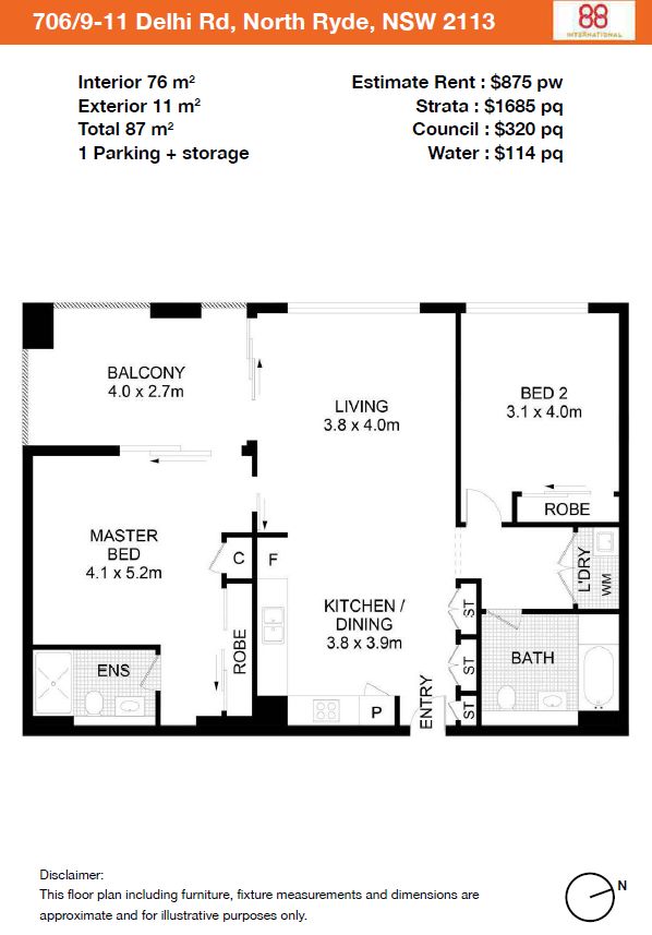 OWNER NEED QUICK SELL!!!
Luxurious & Convenience Open Plan 2 Bedroom in the Heart of North Ryde