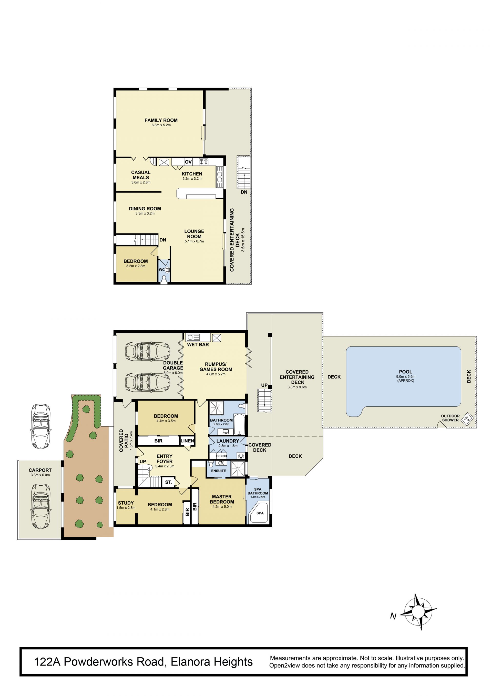 Coastal entertainer with ocean views