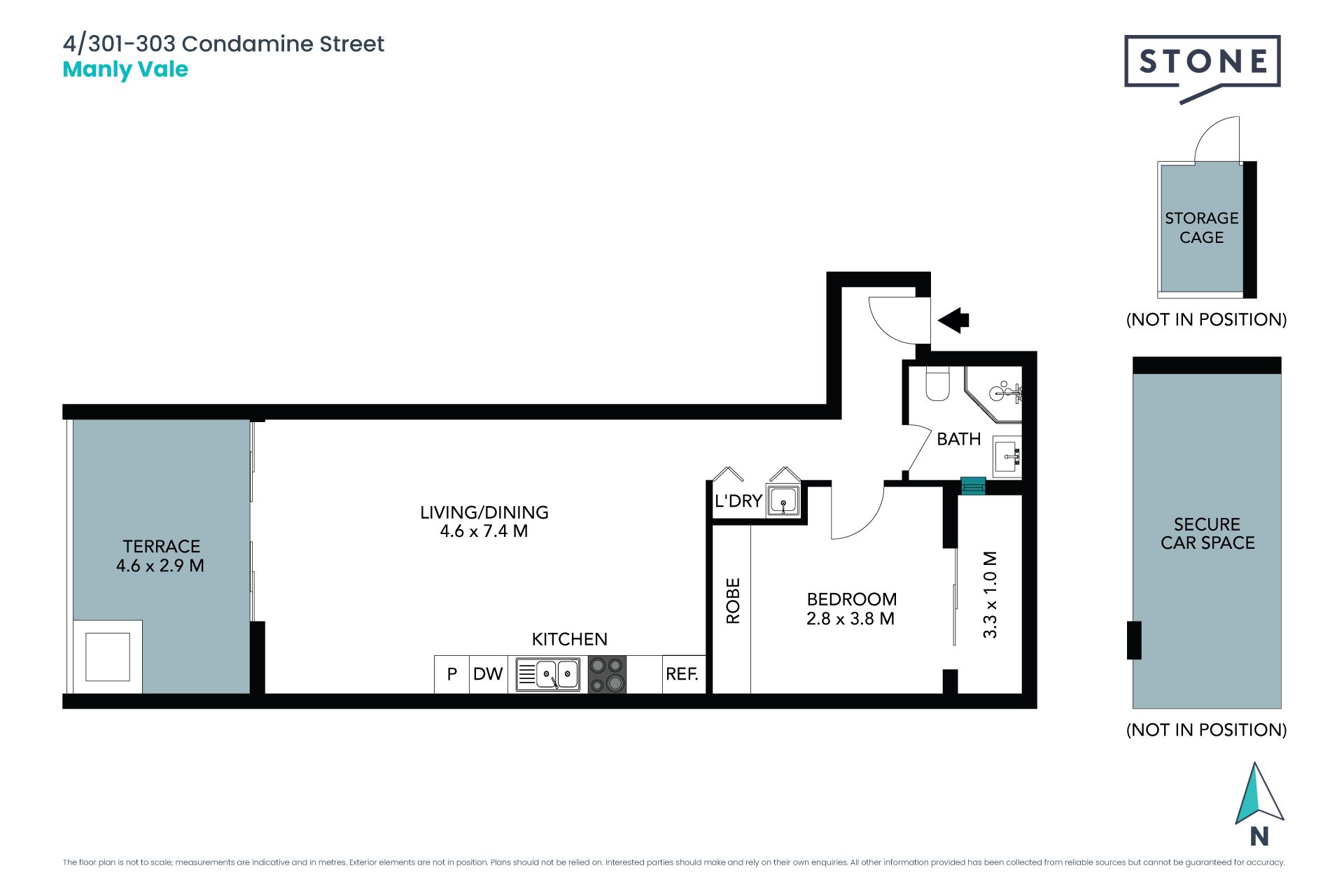 Oversized contemporary apartment in quiet rear setting
