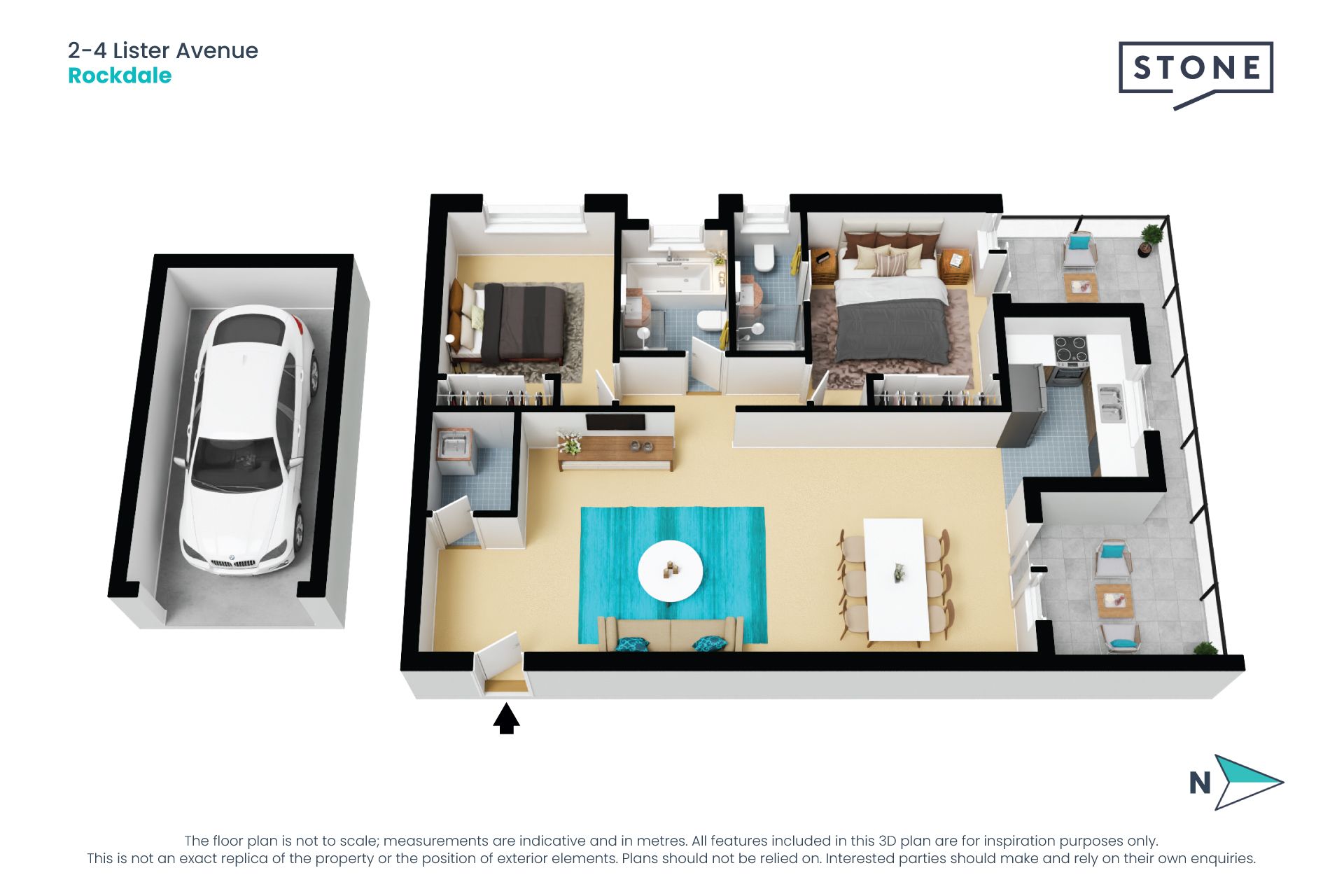 Quiet and central north-facing home