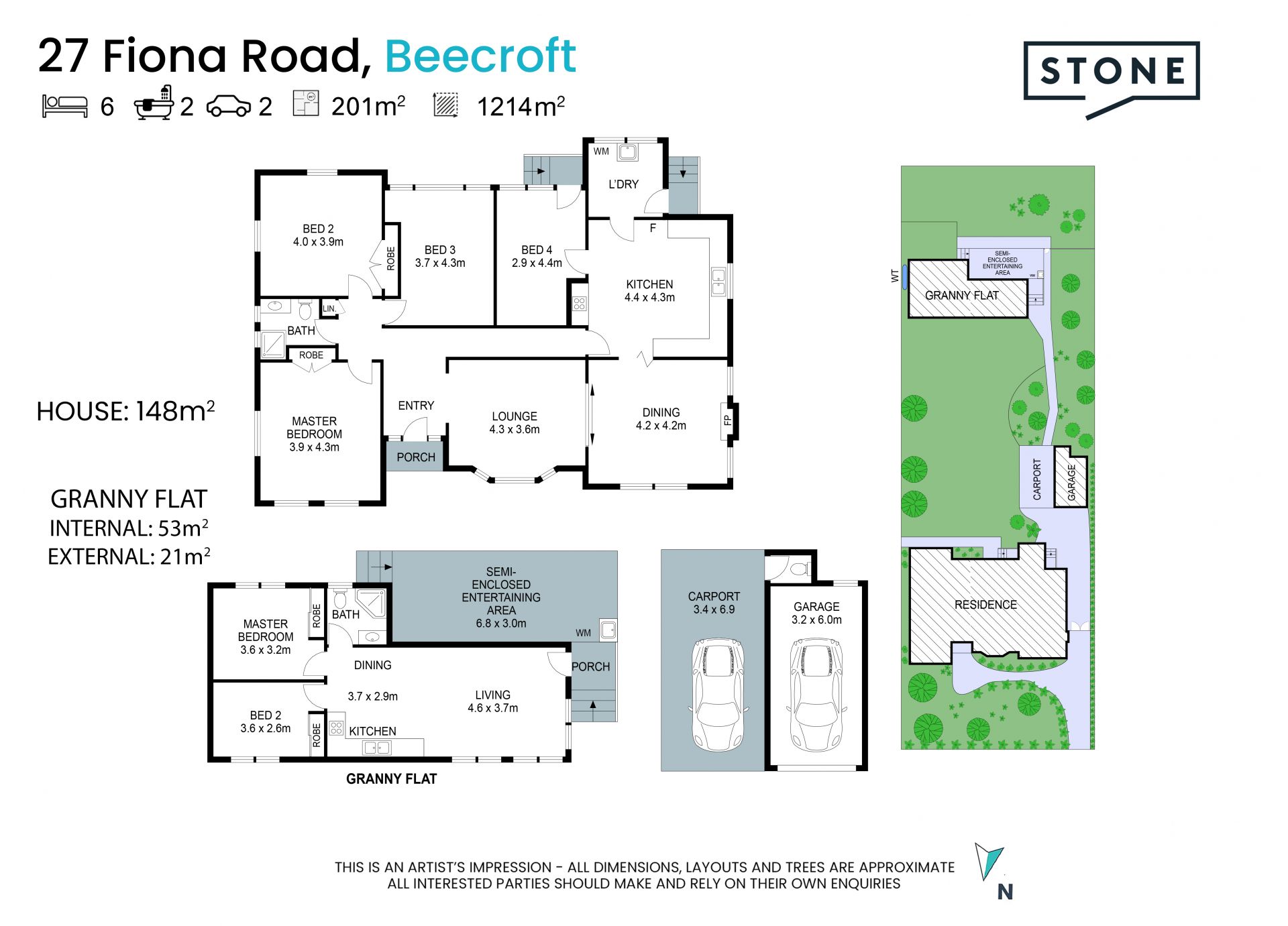 Family home + 2 bedroom granny flat on 1,214sqm in Beecroft Primary and Cheltenham Girls zones