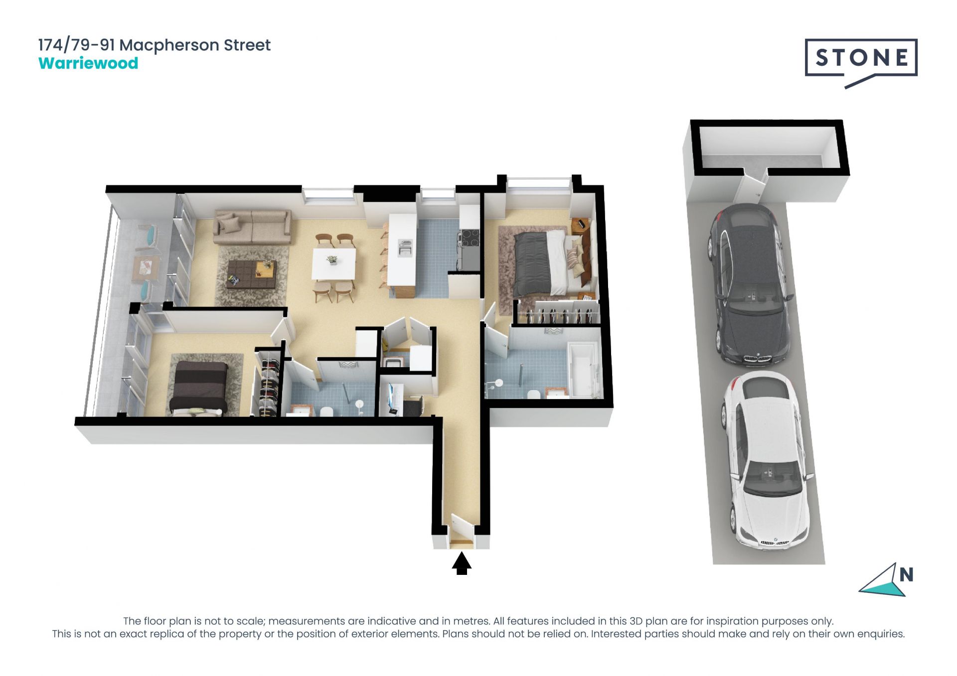 Premium North facing apartment offering comfort & convenience