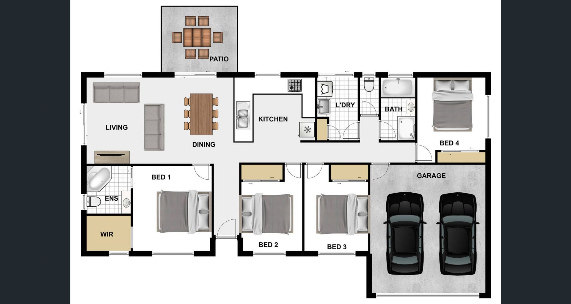 Spacious 4 bedroom home with side access.