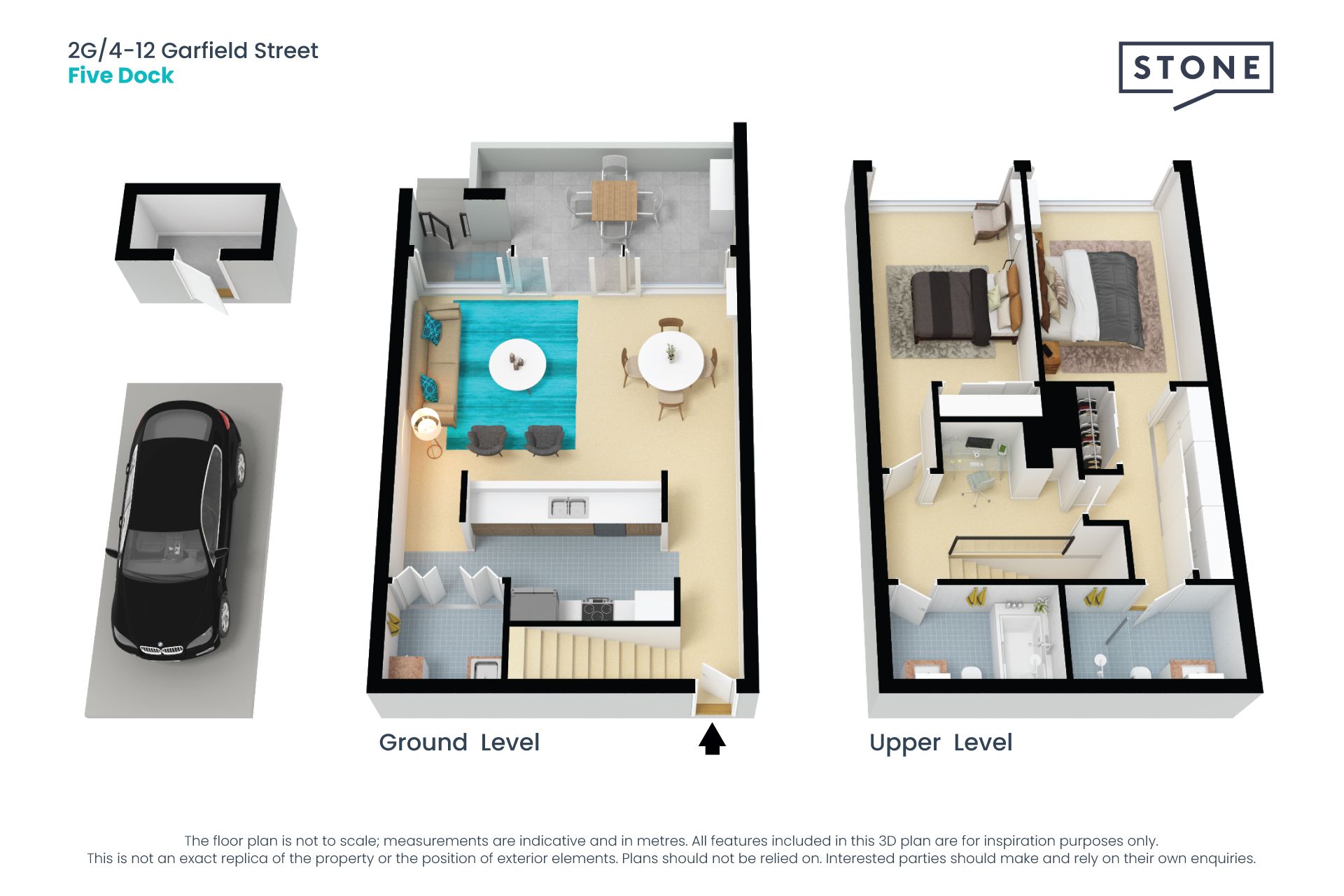 Terrace style apartment with direct street access