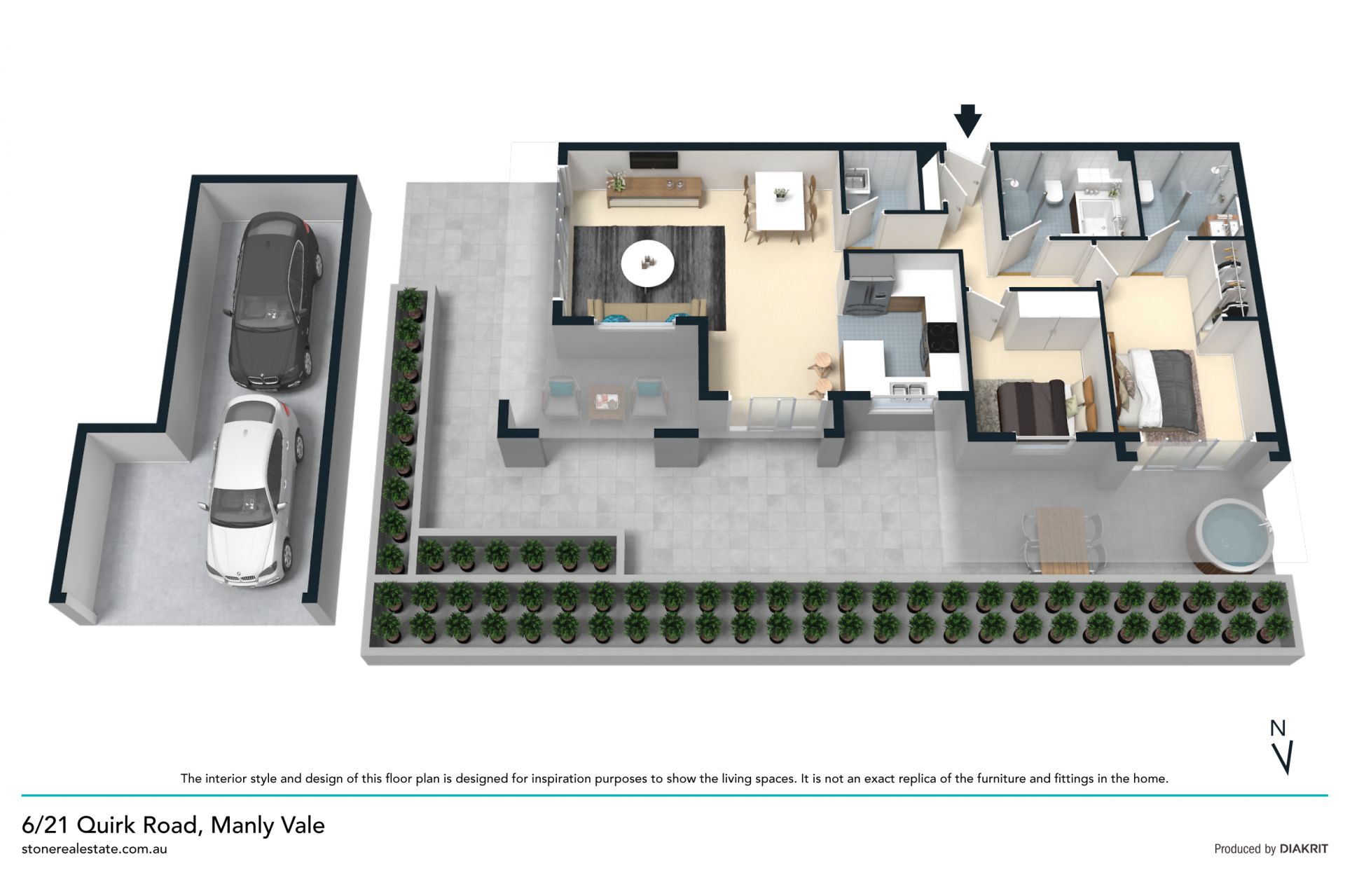 Indoor/outdoor living in central location