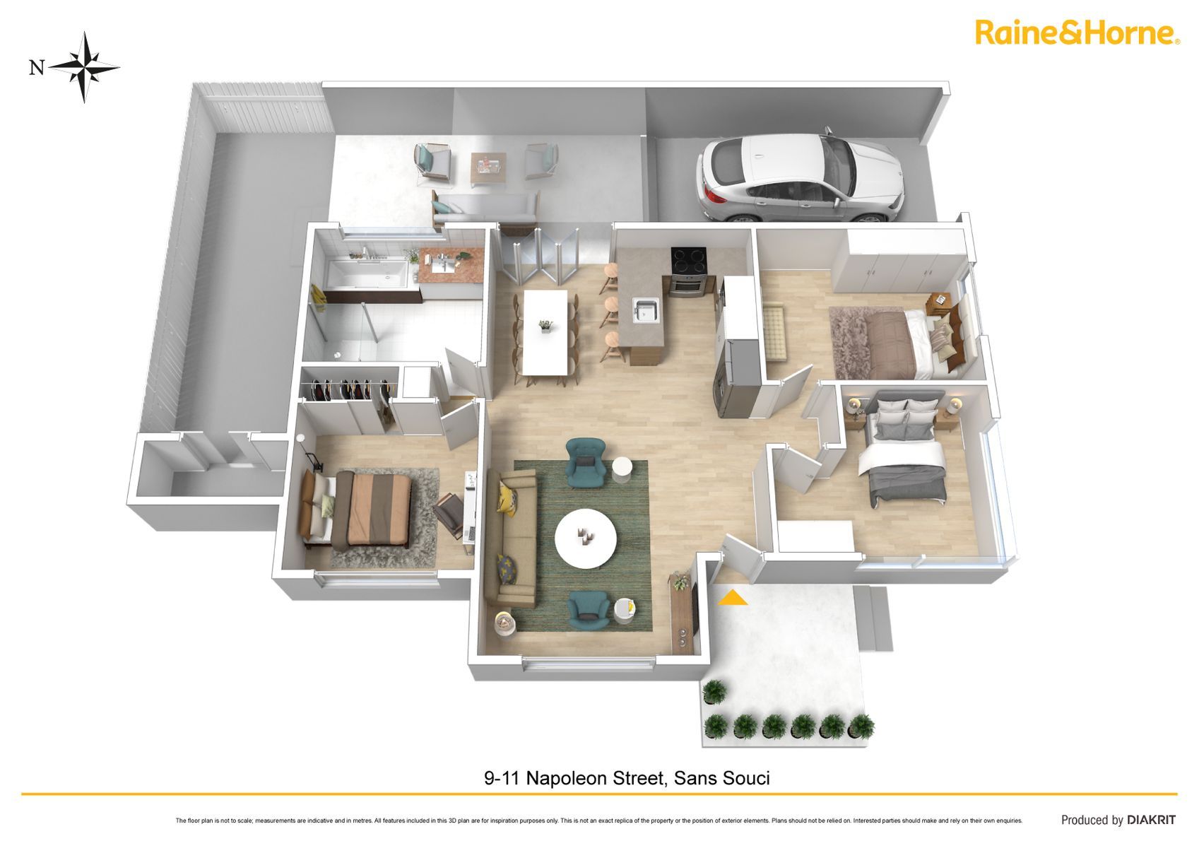 Renovated villa with space, style & waterviews