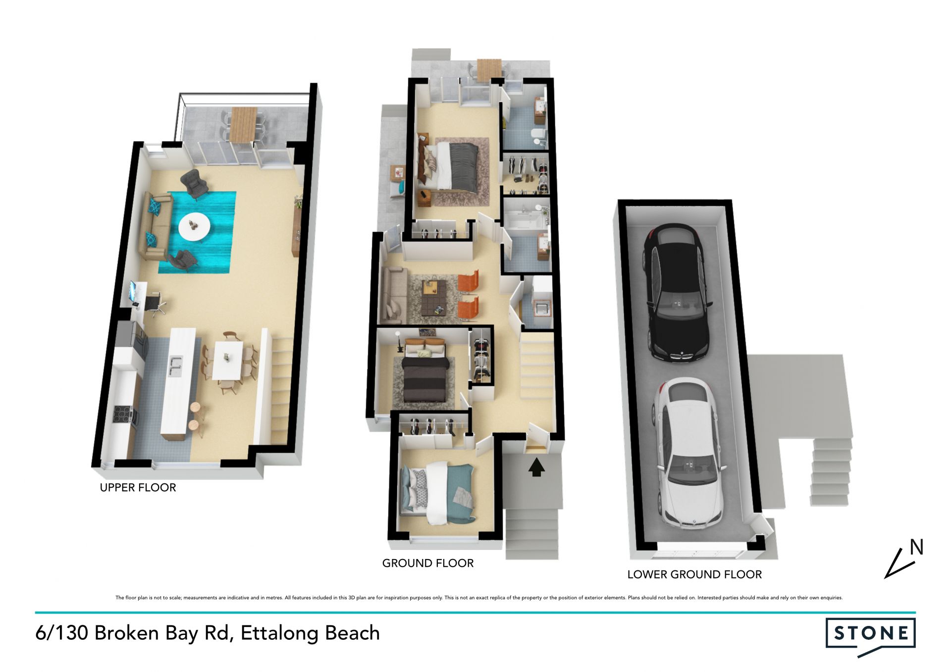 Large modern townhouse with ocean views and private garden