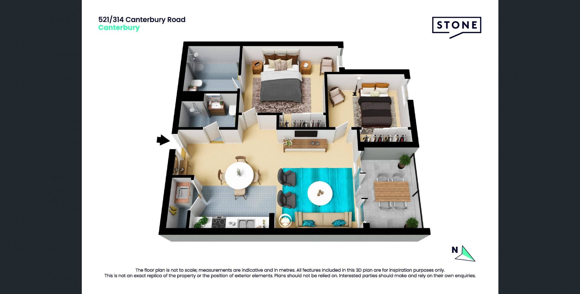 Modern Apartment in Prime Canterbury Location (Entry from Block A
)