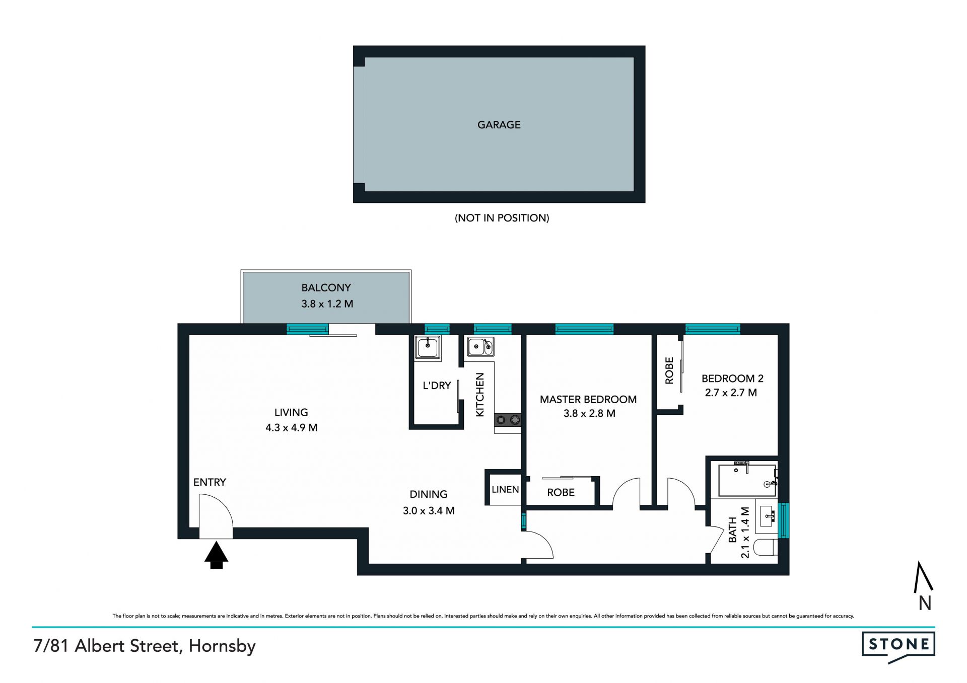 Two bedroom unit in the heart of Hornsby