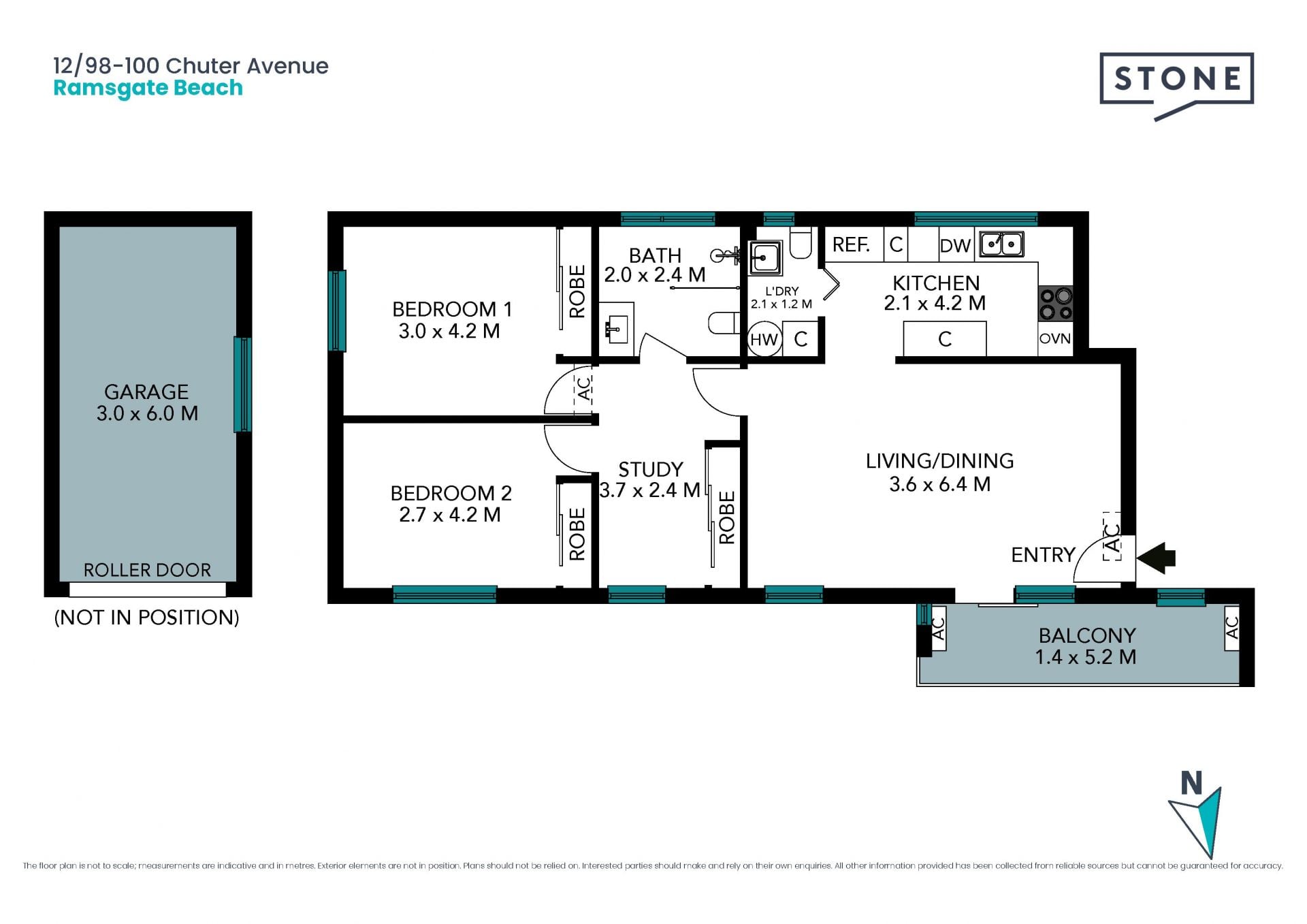 Stylish Two-Bedroom Apartment with Beachside Appeal