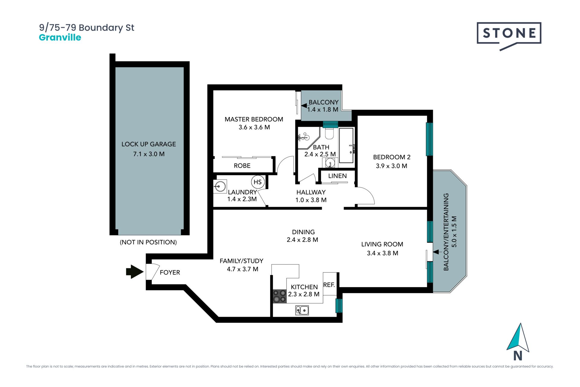 Modern 2 bedroom apartment with freshly updated interiors