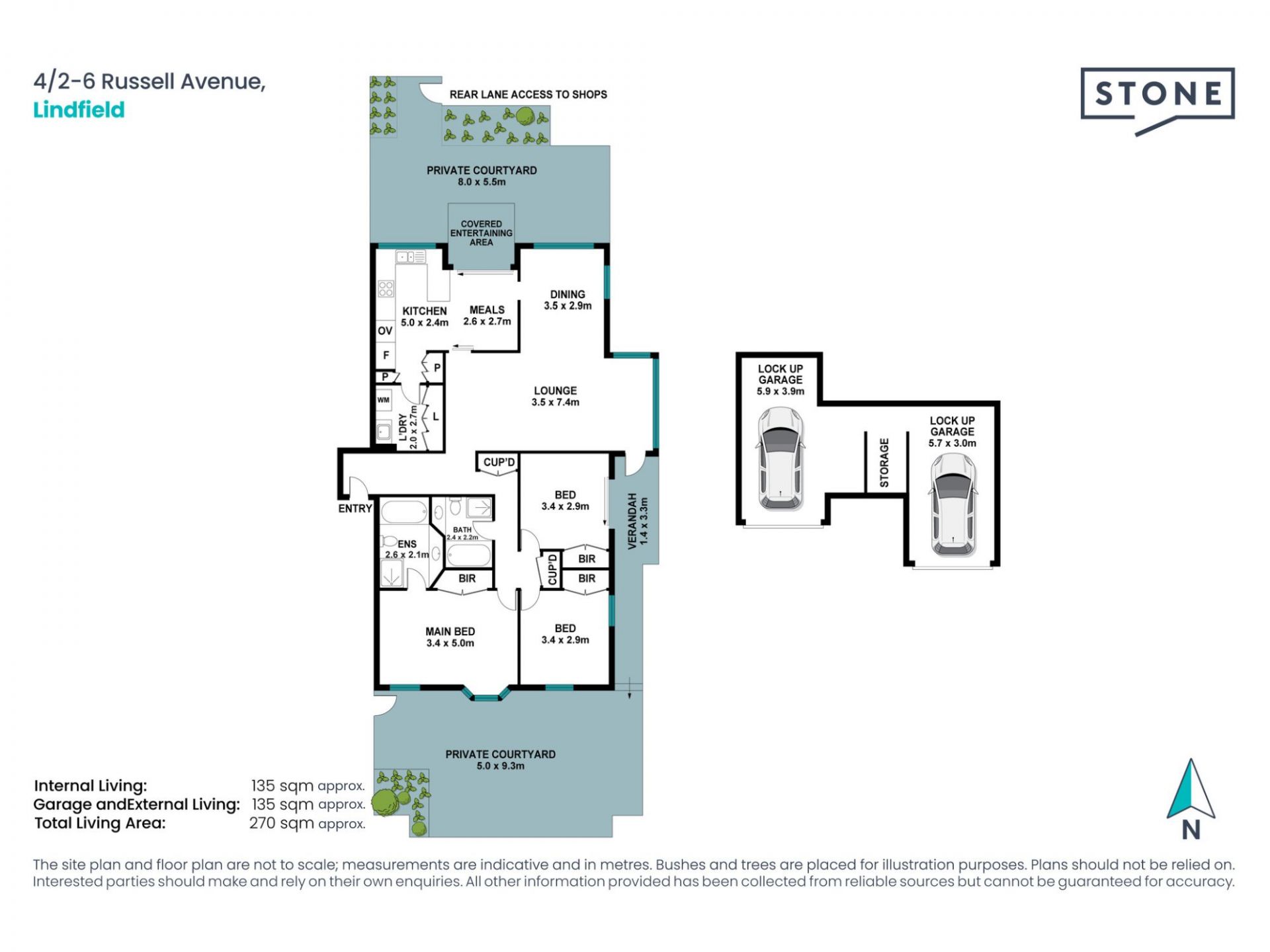 Elegant garden apartment in premier locale