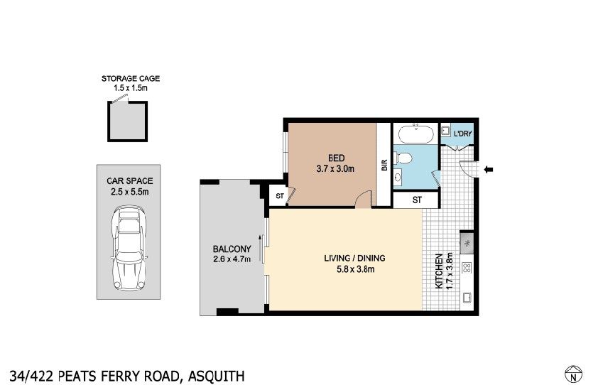 One Bedroom Modern Apartment