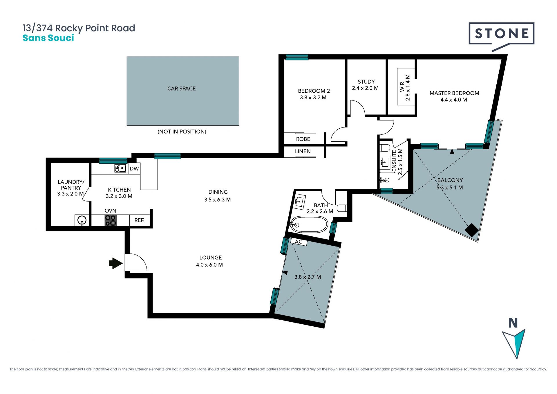 156sqm on title with all the essentials for lifestyle perfection (2 bedroom + study)